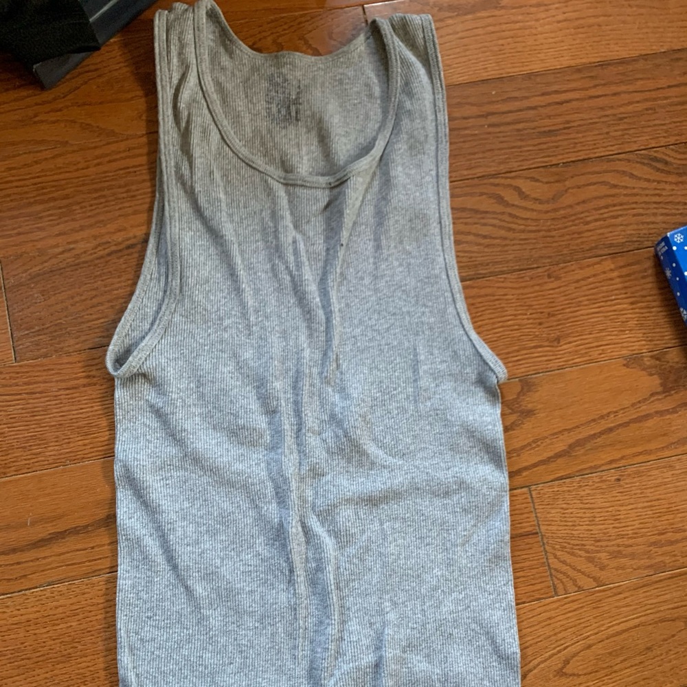 Set of 6 Fruit of the Loom Gray Wife Beaters